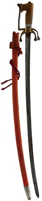 Lot 271 - A GOOD QUALITY 19TH CENTURY MOROCCAN NIMCHA OR SWORD