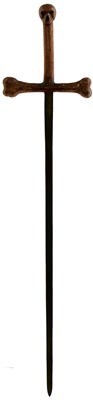 Lot 180 - A 19TH CENTURY MASONIC OR MEMENTO-MORI SWORD
