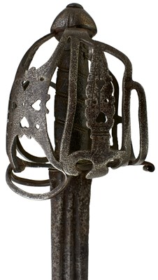 Lot 324 - AN 18TH CENTURY SCOTTISH BASKET HILTED BROAD SWORD