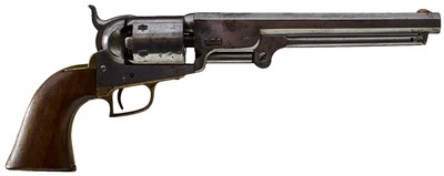 Lot 523 - A .36 CALIBRE SIX-SHOT SQUARE BACK TRIGGER GUARD COLT NAVY REVOLVER