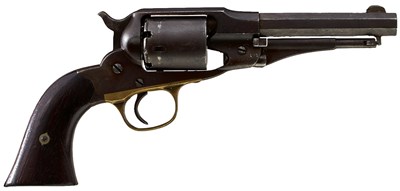 Lot 519 - A .38 OBSOLETE CALIBRE FIVE-SHOT FACTORY CONVERSION RIMFIRE REMINGTON NEW MODEL POLICE REVOLVER