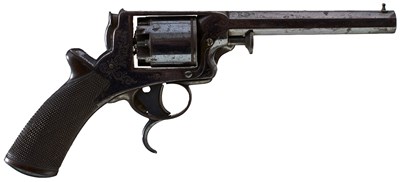 Lot 517 - A 54-BORE FIVE-SHOT PERCUSSION THIRD MODEL TRANTER REVOLVER