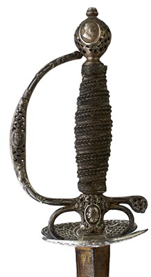 Lot 313 - AN 18TH CENTURY SILVER HILTED SMALL SWORD