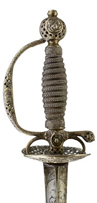 Lot 314 - AN 18TH CENTURY SILVER HILTED SMALL SWORD