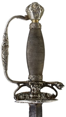 Lot 317 - AN 18TH CENTURY SILVER HILTED SMALL SWORD