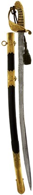 Lot 216 - A GOOD GIVR 1827 PATTERN NAVAL FLAG OFFICER'S SWORD