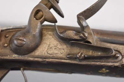 Lot 163 - AN UNUSUAL EARLY 19TH CENTURY 13-BORE INDIAN FLINTLOCK HOLSTER PISTOL