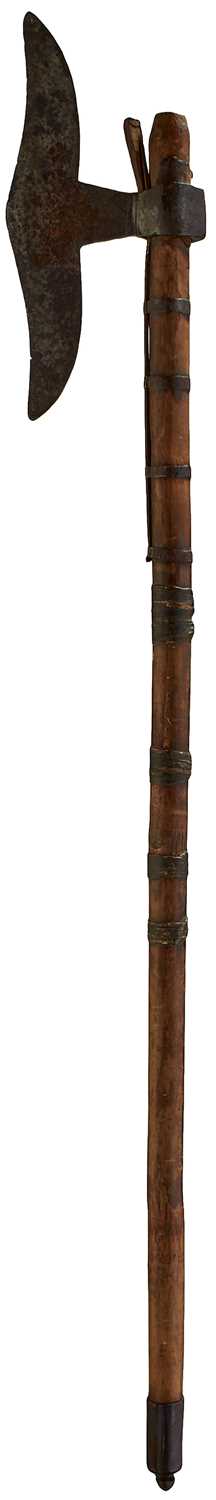 Lot 63 - A 19TH CENTURY INDIAN BULLOVA OR AXE