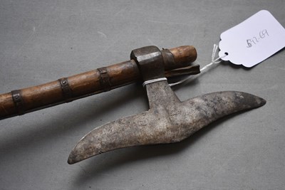 Lot 63 - A 19TH CENTURY INDIAN BULLOVA OR AXE