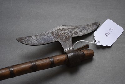 Lot 63 - A 19TH CENTURY INDIAN BULLOVA OR AXE