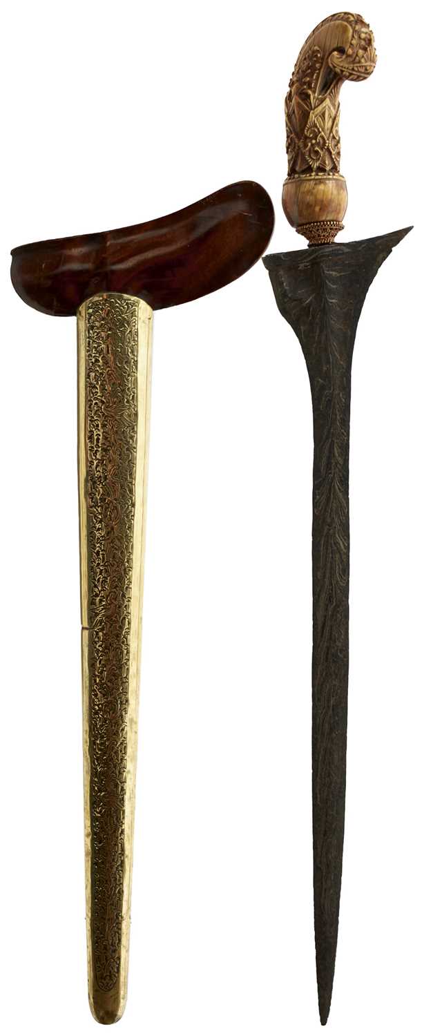 Lot 93 - A 19TH CENTURY OR EARLIER MADURA KRIS