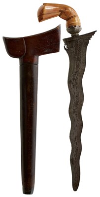 Lot 88 - A 19TH CENTURY OR EARLIER SULAWESI (CELEBES) BUGIS DAGGER KRIS