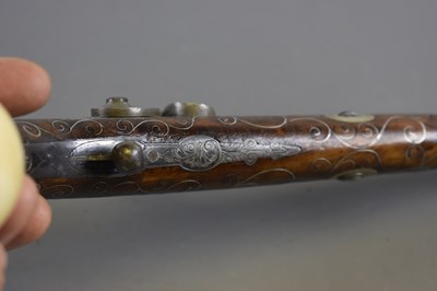 Lot 162 - A FINE 30-BORE BACK ACTION PERCUSSION COSSACK CAVALRY OFFICER'S PISTOL C.1840