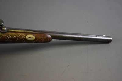 Lot 162 - A FINE 30-BORE BACK ACTION PERCUSSION COSSACK CAVALRY OFFICER'S PISTOL C.1840