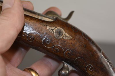 Lot 162 - A FINE 30-BORE BACK ACTION PERCUSSION COSSACK CAVALRY OFFICER'S PISTOL C.1840