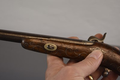 Lot 162 - A FINE 30-BORE BACK ACTION PERCUSSION COSSACK CAVALRY OFFICER'S PISTOL C.1840