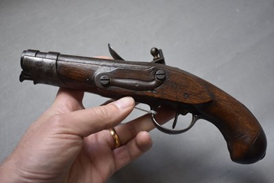 Lot 891 - A .625 CALIBRE FRENCH MODEL AN IX FLINTLOCK GENDARMERIE PISTOL