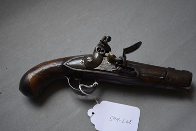 Lot 891 - A .625 CALIBRE FRENCH MODEL AN IX FLINTLOCK GENDARMERIE PISTOL