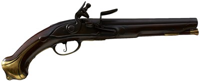 Lot 349 - AN 18TH CENTURY .690 CALIBRE CONTINENTAL FLINTLOCK SERVICE PISTOL