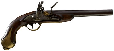 Lot 364 - A .650 CALIBRE BELGIAN FLINTLOCK OFFICER'S PISTOL