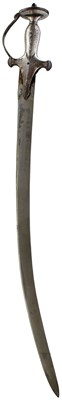 Lot 26 - A LATE 18TH CENTURY NORTH INDIAN SILVER HILTED TULWAR