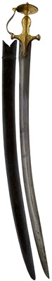 Lot 32 - A LATE 19TH CENTURY WOOTZ DAMASCUS BLADED TULWAR