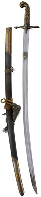 Lot 84 - A 19TH CENTURY TURKISH OTTOMAN SHAMSHIR