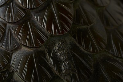 Lot 48 - AN IMPRESSIVE JAPANESE MEIJI PERIOD BRONZE EAGLE