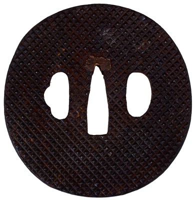 Lot 14 - A CIRCULAR IRON TSUBA