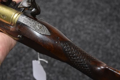 Lot 688 - A FLINTLOCK BLUNDERBUSS BY HALL OF LONDON