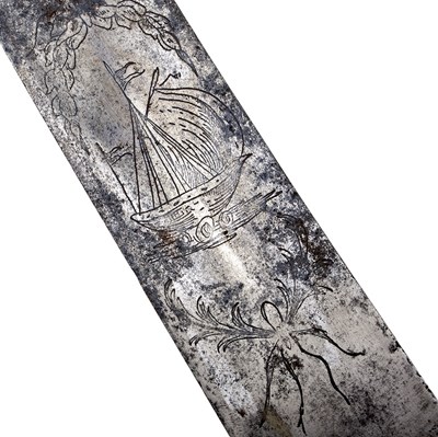 Lot 166 - AN INTERESTING AND RARE LATE 18TH CENTURY FRENCH FLIBUSTIER OR PIRATE'S SWORD