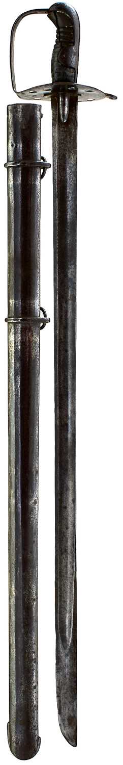 Lot 136 - A 1796 PATTERN HEAVY CAVALRY TROOPER'S SWORD TO THE 6TH DRAGOON GUARDS