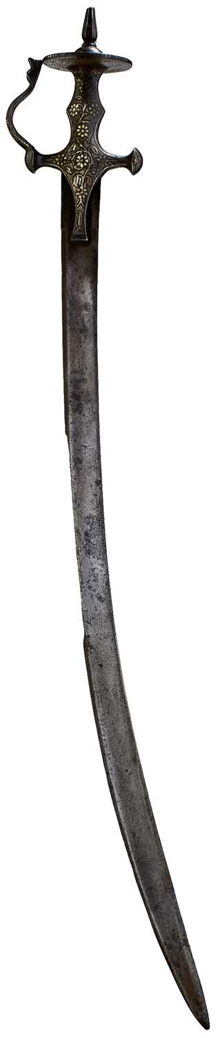Lot 46 - A 19TH CENTURY SIKH INFLUENCED INDIAN TULWAR