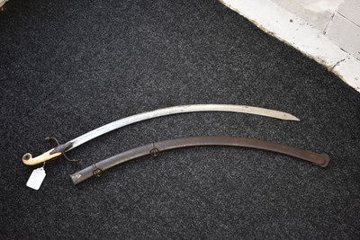 Lot 128 - A 19TH CENTURY TURKISH SHAMSHIR