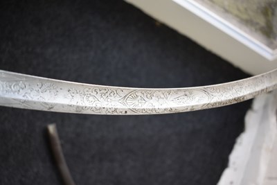 Lot 128 - A 19TH CENTURY TURKISH SHAMSHIR