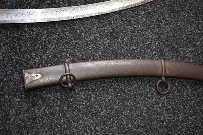 Lot 128 - A 19TH CENTURY TURKISH SHAMSHIR