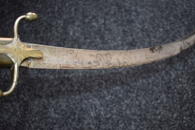 Lot 129 - A LATE 19TH CENTURY TURKISH OFFICER'S SHAMSHIR