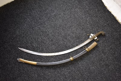 Lot 129 - A LATE 19TH CENTURY TURKISH OFFICER'S SHAMSHIR