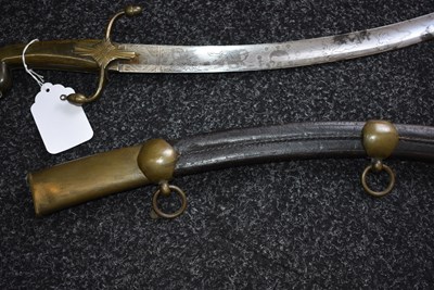 Lot 129 - A LATE 19TH CENTURY TURKISH OFFICER'S SHAMSHIR