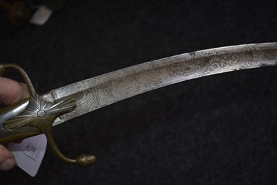 Lot 129 - A LATE 19TH CENTURY TURKISH OFFICER'S SHAMSHIR