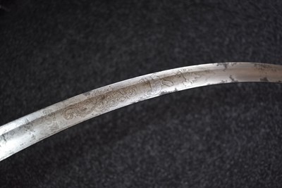 Lot 129 - A LATE 19TH CENTURY TURKISH OFFICER'S SHAMSHIR