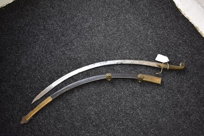 Lot 129 - A LATE 19TH CENTURY TURKISH OFFICER'S SHAMSHIR