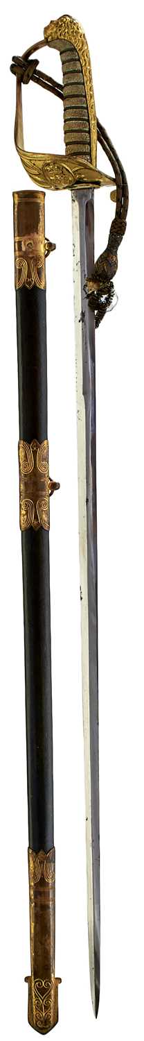 Lot 174 - A RARE SPECIAL ORDER NAVAL OFFICER'S FIGHTING SWORD