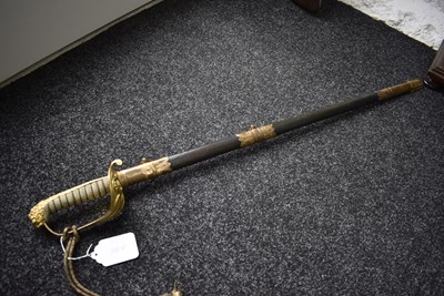 Lot 174 - A RARE SPECIAL ORDER NAVAL OFFICER'S FIGHTING SWORD