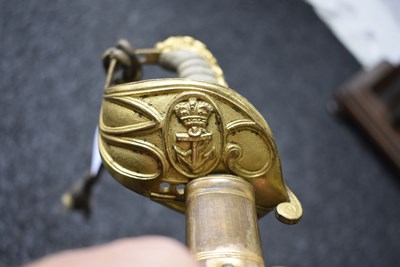 Lot 174 - A RARE SPECIAL ORDER NAVAL OFFICER'S FIGHTING SWORD