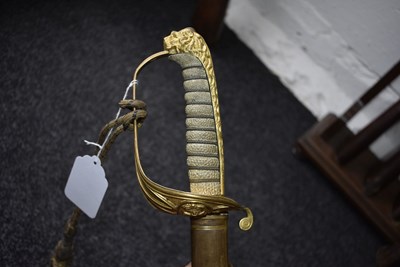 Lot 174 - A RARE SPECIAL ORDER NAVAL OFFICER'S FIGHTING SWORD