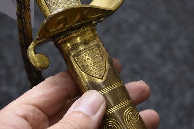 Lot 174 - A RARE SPECIAL ORDER NAVAL OFFICER'S FIGHTING SWORD