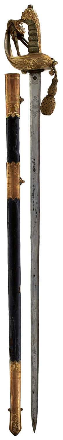 Lot 172 - A NAVAL OFFICER'S SPECIAL ORDER FIGHTING SWORD TO JOSEPH HUDSON