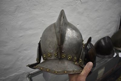 Lot 361 - A LATE 16TH CENTURY GERMAN BURGONET OR HELMET