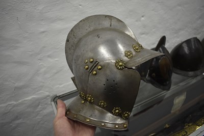 Lot 361 - A LATE 16TH CENTURY GERMAN BURGONET OR HELMET